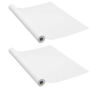 Pellicola autoadesiva per mobili, colore bianco, 2 pezzi, 500 x 90 cm, in PVC, opaca, opaca, per finestre, porte, pareti, ufficio, bagno, con protezione UV e protezione dal calore