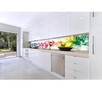 Pellicola autoadesiva per parete posteriore della cucina, fumo, pellicola decorativa, paraspruzzi per cucina, prodotto in UE, 420 cm x 60 cm