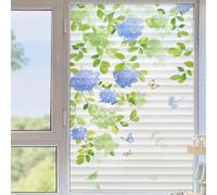 Pellicola autoadesiva statica per finestra, motivo floreale, pellicola protettiva per la privacy, per casa, ufficio e cucina, anti-UV, opaca