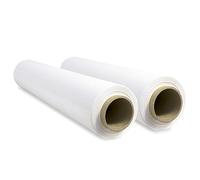 Pellicola bianca per imballaggio, film, carta film, rotolo di plastica protettiva per mobili, scatole trasloco, plastica copritutto, 50 x 300 m, estensibile - SIDI (2 pezzi, bianco)
