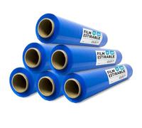 Pellicola blu per imballaggio, plastica coperta, pellicola blu per imballaggio di scatole di traslochi, proteggere mobili e spedizioni, dimensioni 50 cm x 200 m estensibile · m-office (trasparente, 6