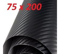 PELLICOLA CARBONIO 5D ADESIVA 75x200 CM NERA AUTO MOTO