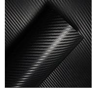 Pellicola Carbonio Adesiva 3D Car Wrapping Nero Opaco cm 50 x 76 cm Air Free
