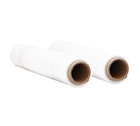 Pellicola elastica trasparente, 2 pezzi, 23 µm, 50 cm x 150 m, in polietilene, materiale di imballaggio resistente agli strappi, stabile per protezione e imbottitura durante il trasporto, trasloco