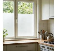 Pellicola Elettrostatica 90 x 425 cm, Static Cling, Autoadesiva, Impermeabile Prova Olio, Incolore in Rotolo, Autoadesive Elettrostatica Pellicola, per Ufficio Bagno, bianco opaco