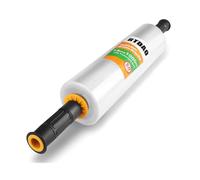 Pellicola estensibile con manici, 38,1 x 3000 m, pellicola termoretraibile per imballaggi e traslochi, calibro 60, per imballaggi di pallet e protezione delle superfici (1 confezione)