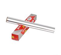 Pellicola extra forte da cucina, lunghezza 20 m, adatta al freezer | Spesso grado gastronomico, perfetto per grigliare il barbecue, previene gli strappi, finitura argento, cucina all'aperto