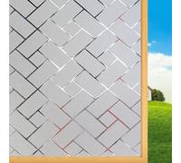 Pellicola Finestre Non Adesivo 65 x 520 cm Autoadesive Anti-Uv, Statica, Privacy Oscurante Privacy Pellicola per Cucina, Ufficio, Camera da Letto, griglia obliqua
