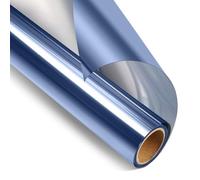 Pellicola for finestre autoadesiva in vinile unidirezionale | Multicolor, dimensioni multiple: specchio, finestra, ufficio, controllo del calore, privacy UV(Blue,50x200 cm)