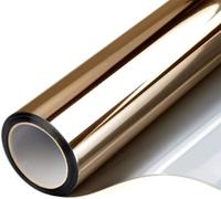 Pellicola for vetri unidirezionale in vinile | Multicolore, dimensioni multiple, scenario di utilizzo: controllo del calore domestico, privacy e blocco UV(Brown,70x300 cm)