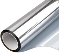 Pellicola for vetri unidirezionale in vinile | Multicolore, dimensioni multiple, scenario di utilizzo: controllo del calore domestico, privacy e blocco UV(Silver,70x300 cm)