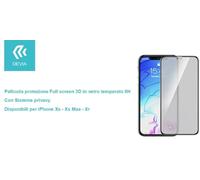 Pellicola Full 3D vetro temperato Privacy per iPhone Xs 5.8 - DETP3DI58084
