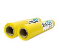Pellicola gialla per imballaggio, plastica coperta, pellicola di colore giallo per imballaggio di scatole di traslochi, proteggere mobili e spedizioni, dimensioni 50 cm x 200 m estensibile · m-office