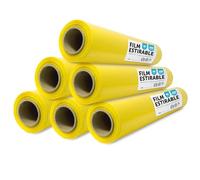 Pellicola gialla per imballaggio, plastica coperta, pellicola di colore giallo per imballaggio di scatole di traslochi, proteggere mobili e spedizioni, dimensioni 50 cm x 200 m estensibile · m-office