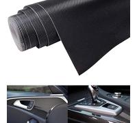 Pellicola in carbonio 6D per auto, in fibra di carbonio, per auto, autoadesiva, impermeabile, con canali d'aria, 30 cm x 160 cm