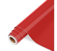 Pellicola in vinile per plotter rosso, 30,5 cm x 366 cm, colore rosso lucido per plotter in vinile, per cricut, silhouette cameo, la maggior parte delle tagliatrici