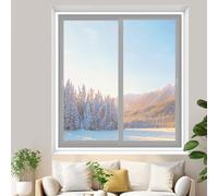 Pellicola Isolante Freddo per Vetri Finestre Trasparente, Film Isolante Termico per Finestre per Inverno, Tende Termiche Vento e Isolamento Acustico, Riutilizzabili(Bianca,240x180cm)