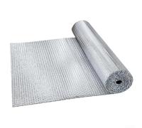 Pellicola isolante in alluminio a doppio strato con proprietà termoriflettenti per finestre e tetti, spessore 3 mm per migliorare il controllo della temperatura interna (5 x 0,6 m)