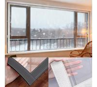 Pellicola Isolante per Finestre di Grandi Dimensioni per Interni, Kit di Isolamento per Finestre Trasparenti, Blocca Le Correnti D'aria, Kit di Pellicola Isolante Riutilizzabile(Nero,180x280cm)