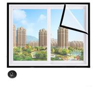 Pellicola isolante per finestre, trasparente, antivento e antipolvere, elastica e termoretraibile con forte adesione, progettata per la protezione termica in inverno (100 x 120 cm)