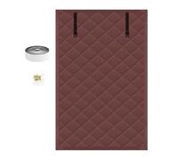Pellicola Isolante per Guarnizione Finestre - Tende Isolante Termico del Cotone per le Finestre - Include Nastro Biadesivo per Una Facile Installazione(Grey,55x160cm)