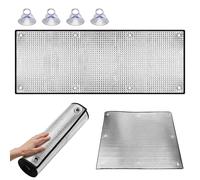 Pellicola Isolante Riflettente per Finestre, Pannello Termica Oscurante in Alluminio, Schermo Protezione Solare UV con Ventosa, Copertura Anti-Calore per Balcone, Camper, Tetto, Veranda(50x90cm)