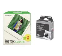 Pellicola istantanea instax SQUARE, confezione da 20 scatti con bordo bianco & pellicola istantanea instax SQUARE Monocromatica, confezione da 10 scatti