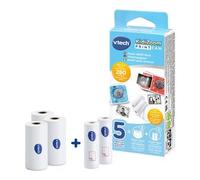 VTech Kidizoom Printcam - Ricambio Carta Termica, Confezione 5 Rotoli per Stampare fino a 400 Foto, Inclusi 2 Rotoli Adesivi, Compatibili con Kidizoom Printcam
