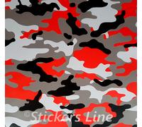 Pellicola mimetica ARTICO ROSSO 50x150 car wrapping mimetico esercito camouflage