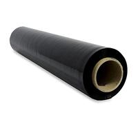 Pellicola nera per imballaggio, pellicola nera opaca, carta film, rotolo di plastica protettiva per mobili, scatole trasloco, copertura in plastica 50 cm x 300 m estensibile - SIDI (1 pezzo, nero)
