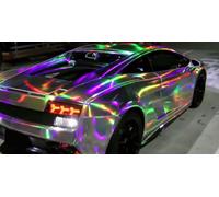 Pellicola ologramma argento cromo camaleonte laser pellicola auto con...