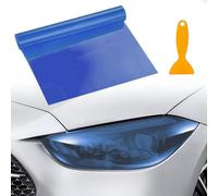 Pellicola oscurante fari auto, modifica del colore delle luci dell'auto, tagliabile, impermeabile, autoadesiva pellicola fari auto, 30 x 120 cm (Blu)