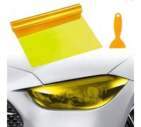 Pellicola oscurante fari auto, modifica del colore delle luci dell'auto, tagliabile, impermeabile, autoadesiva pellicola fari auto, 30 x 120 cm (Giallo)