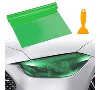 Pellicola oscurante fari auto, modifica del colore delle luci dell'auto, tagliabile, impermeabile, autoadesiva pellicola fari auto, 30 x 120 cm (Verde)