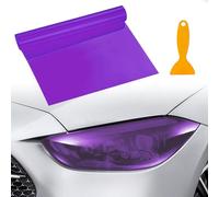 Pellicola oscurante fari auto, modifica del colore delle luci dell'auto, tagliabile, impermeabile, autoadesiva pellicola fari auto, 30 x 120 cm (Viola)