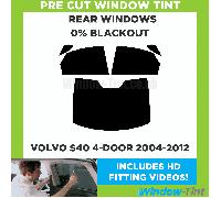 Pellicola Oscurante Nera 0% Pretagliata Per Volvo S40 4 Porte 2004-2012