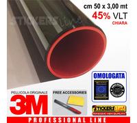 Pellicola Oscurante Vetri Auto Black Shade 3M™ BS 45% CHIARA omologata cm 50x300