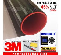Pellicola Oscurante Vetri Auto Black Shade 3M™ BS 45% CHIARA omologata cm 76x200