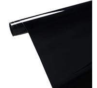 Pellicola per auto, Pellicola per wrapping nera super lucida, 150 x 30 cm, Rotoli di vinile per wrapping auto per uso DIY, Pellicola per auto autoadesiva in vinile Foneso