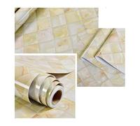 Pellicola Per Cucin Adesivo in marmo Pellicola da cucina resistente all'olio Stufa Carta da parati autoadesiva impermeabile Piastrelle for ristrutturazione di armadietti da bancone(DL-35,5m x 60cm)