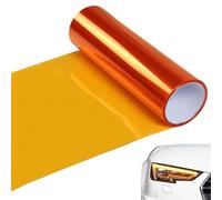 Pellicola per Fari Auto,Pellicola Oscurante per Auto Arancione Trasparente,Pellicola Adesiva di Protezione per Fanali Posteriori,Fendinebbia,Ritagliabile,Adatta per Modifiche del Veicolo (30x120cm)