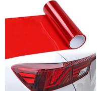 Pellicola per fari dell'auto, 120 x 30 cm, pellicola colorata rossa trasparente, autoadesiva, per fanali posteriori, per fendinebbia