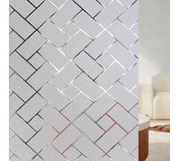 Pellicola per Finestra 80 x 200 cm Elettrostatica Autoadesive Decorativa Anti-Uv Pellicola Privacy Finestre Privacy Oscurante per Cucina, Ufficio, Camera da Letto, griglia obliqua