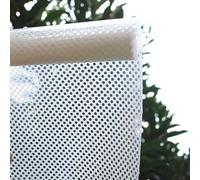 Pellicola per finestre a rete perforata, pellicola per finestra in vinile perforata unidirezionale per la privacy, rotolo adesivo di vetro (colore: bianco, dimensioni: 300 x 45 cm) (colore: bianco