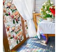 Pellicola per finestre con motivo floreale vivace per protezione UV, offre privacy pur consentendo alla luce naturale di filtrare (43 cm x 500 cm)