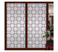 pellicola per finestre per la casa Lamina di vetro Static Cling Glassed Pane Pattern Riutilizzabile Home Decor Private Protect Window Film for Office Store Supermarket(55x200cm)