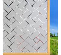 Pellicola per Finestre Vetri 65 x 520 cm Pellicola Protettiva Anti-Uv con Adesione Statica Opaca per Vetri Finestre per Camere da Letto, Cucine, Soggiorni, griglia obliqua