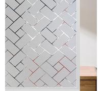 Pellicola per Finestre Vetri 80 x 200 cm Autoadesive Anti-Uv, Statica, Privacy Pellicola Autoadesiva per Finestre, Opaca per Cucina, Ufficio, Camera da Letto, griglia obliqua