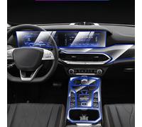 Pellicola per Interni Auto per FAW BESTUNE T77 PRO 2024 2023,Pellicola per Interni Auto cruscotto Piano Console Centrale AntiGraffio Pellicola TPU,A-Transparent