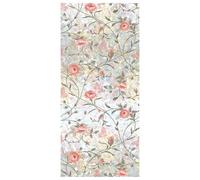 Pellicola per la privacy, con rose in stile retrò, decalcomanie in vetro colorato, per la privacy e la privacy, per soggiorno e soggiorno, adesivo statico rimovibile, 43 x 100 cm